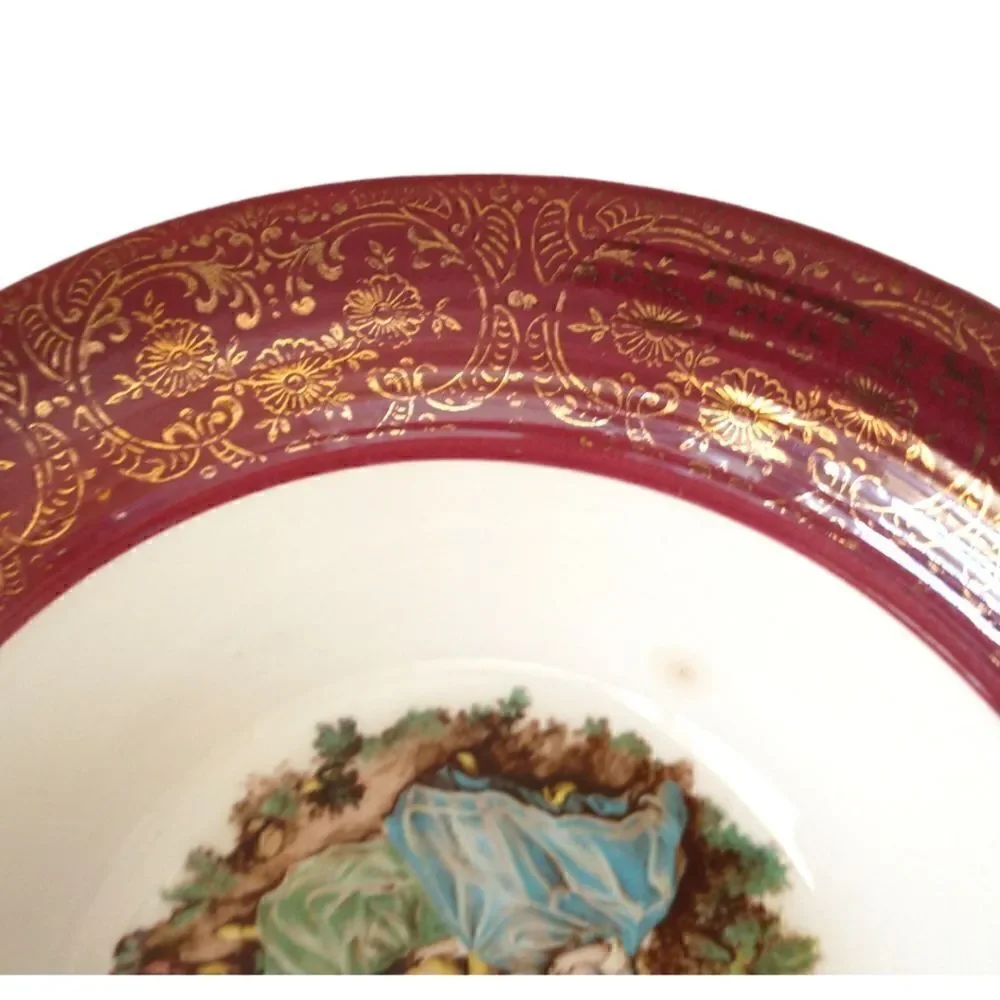 Sebring Pottery SERENADE Serving Bowl‎ Courting Couple Dish Romantic Victorian